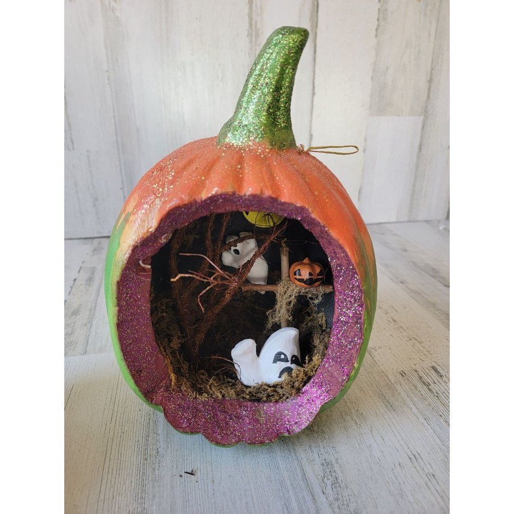 Styrofoam glitter‎ pumpkin ghost moon bat home decor